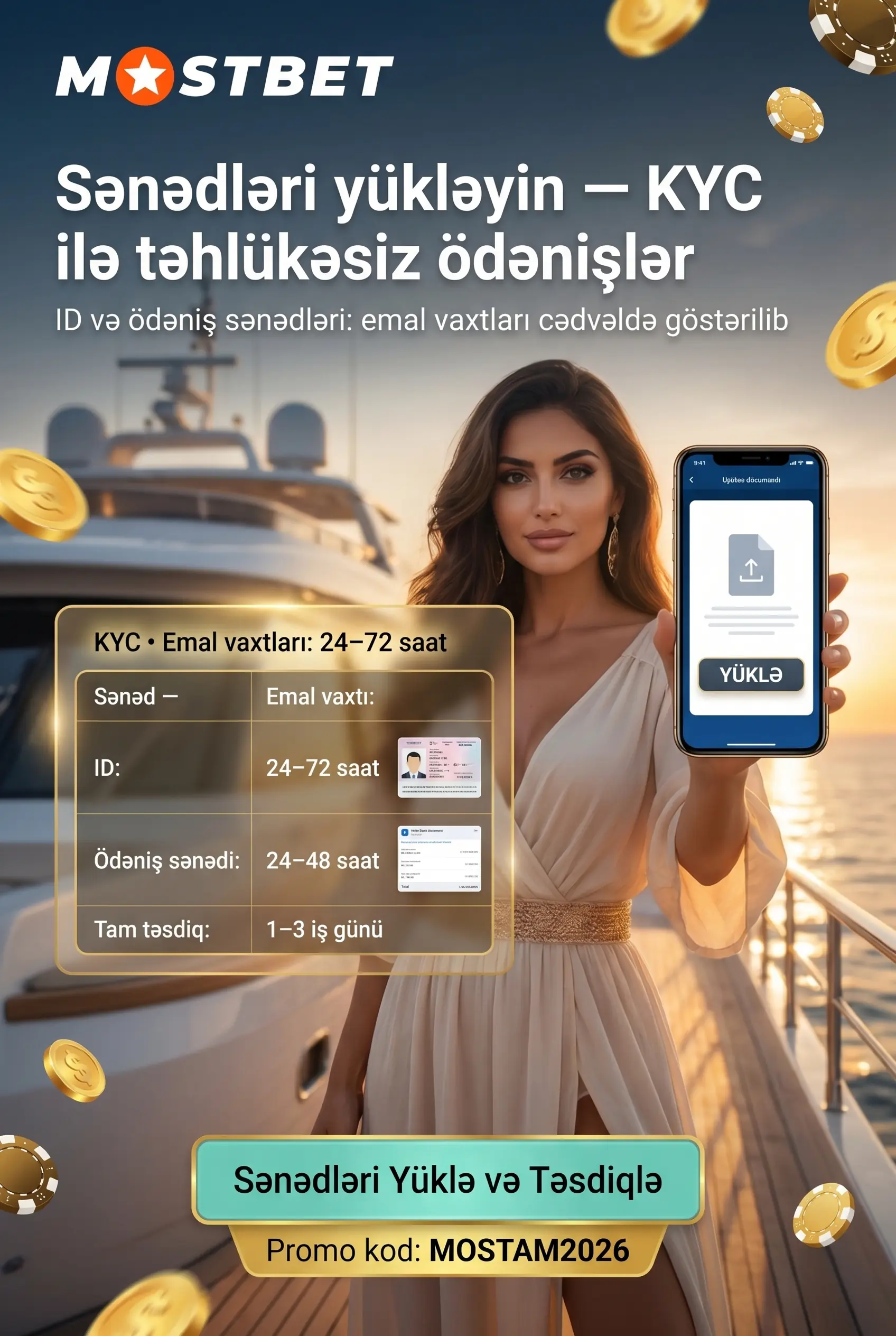 Mostbet hesabın doğrulanması