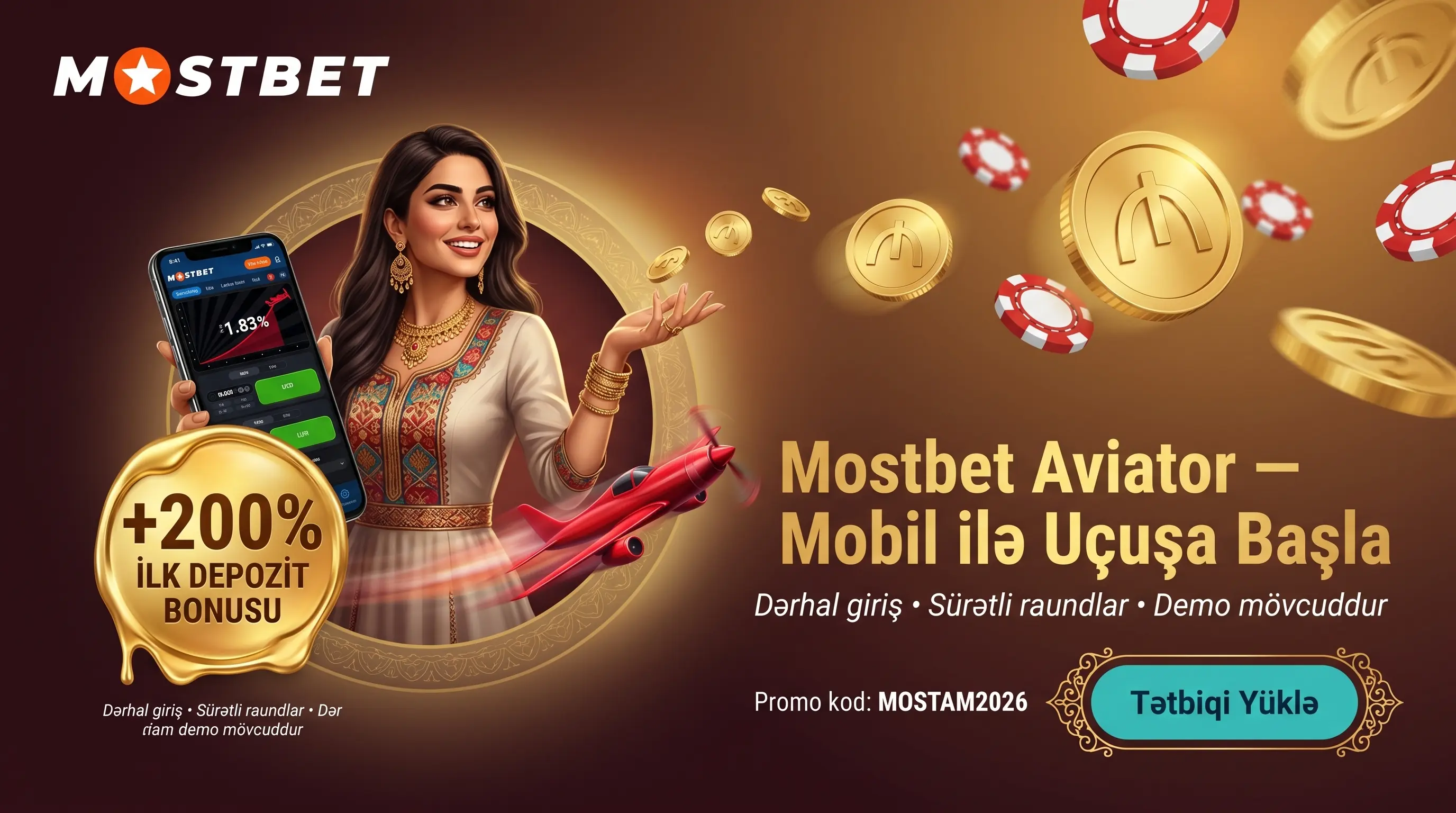 Mostbet Aviator crash oyunu və mobil tətbiq