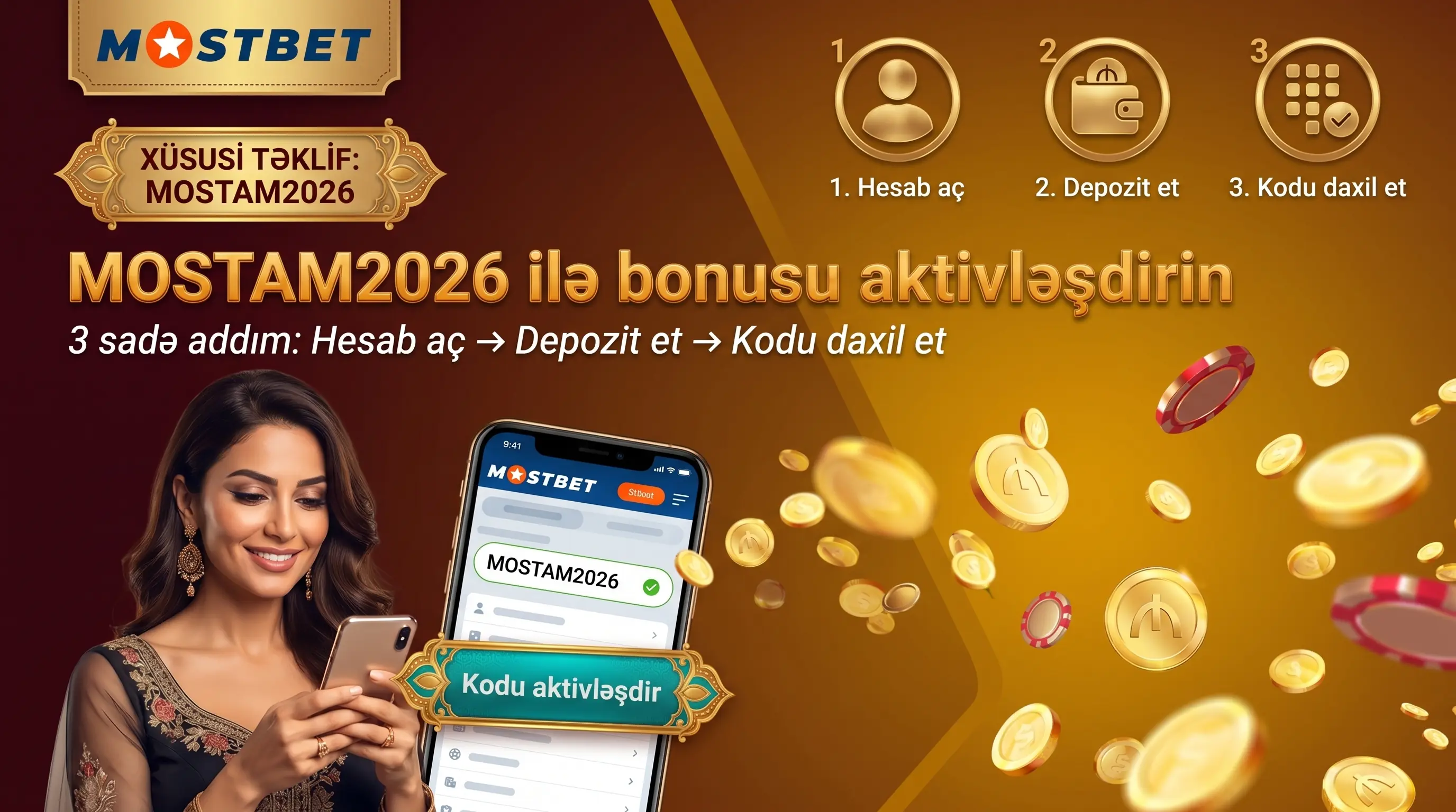 Azərbaycanda Mostbet promo kodu və bonuslar
