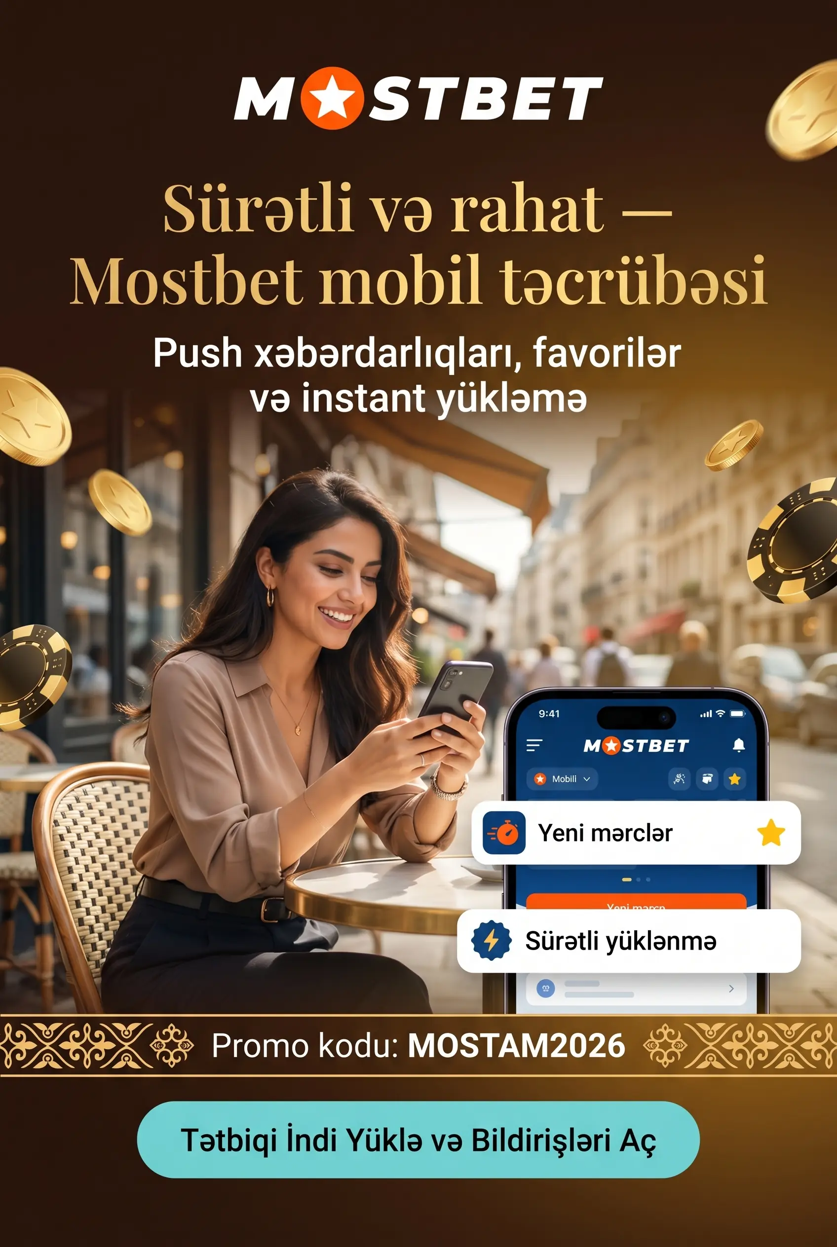 Mostbet tətbiqinin imkanları