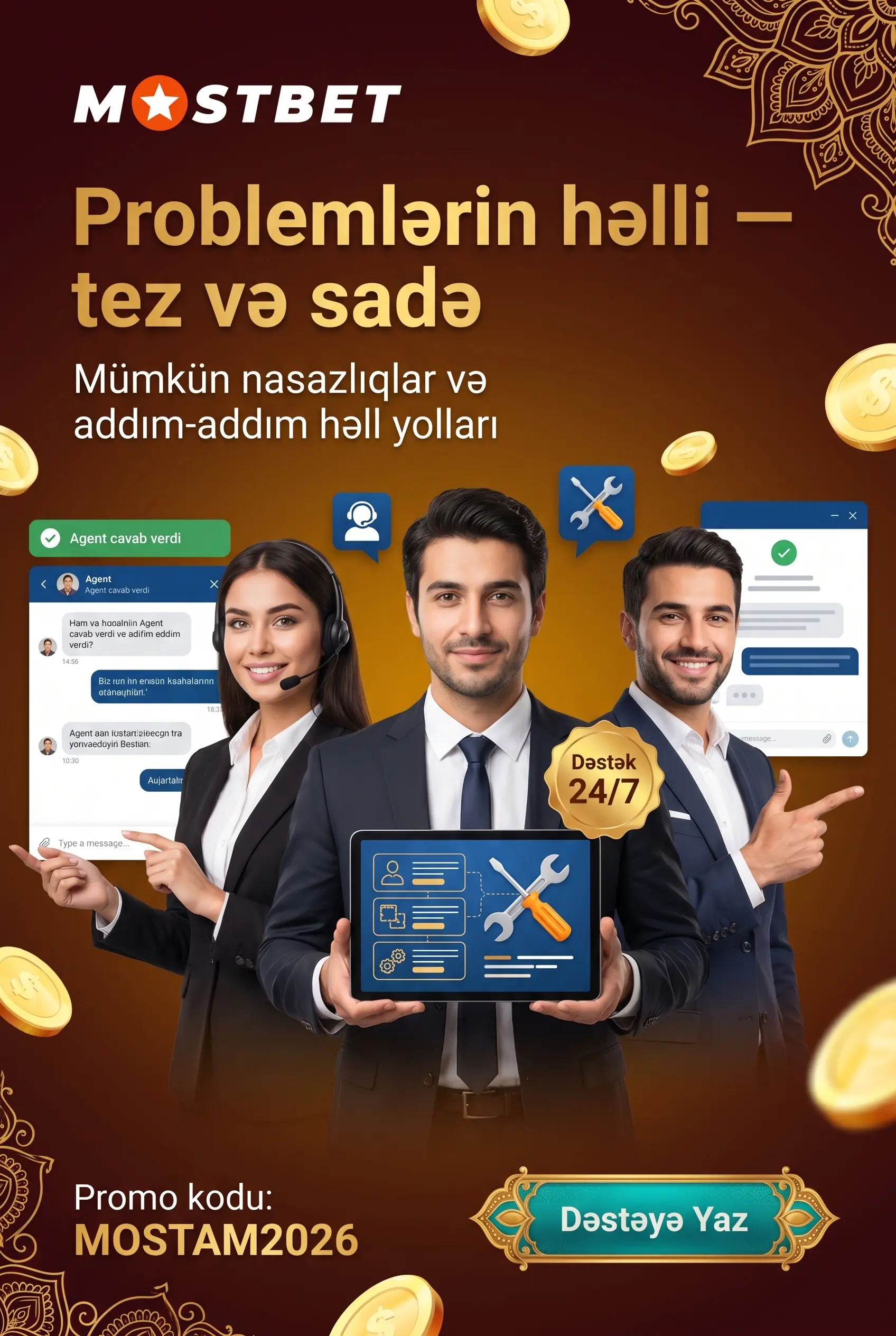 Mostbet tətbiqi problem həlli